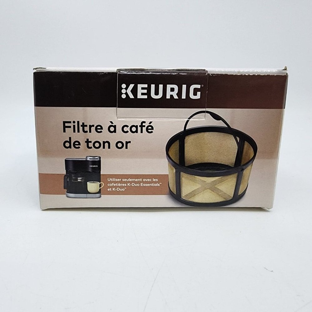 Keurig Gold Tone Mesh Coffee Filter Basket for K-Duo Essentials & K-Duo Brewers - Picture 1 of 9
